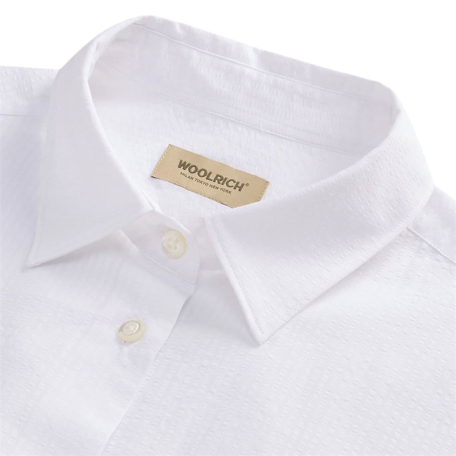 Camicia in cotone seersucker da donna Woolrich | CFWWSI02138887